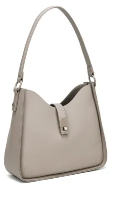 Immagine prodotto di Borsa a tracolla da donna, con manico e chiusura a scatto, realizzata in ecopelle liscia