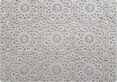 Produktbild von Spitzenblumen – Bodenschutzmatte – Rutschfest – Schutzmatte für Büro – Vinylmatte – Stuhlunterlage  –100 x 70 cm