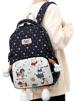 Image de Sac à dos scolaire imperméable - Sac à dos pour ordinateur portable de 15,6 pouces - Grand sac d'école - Six compartiments