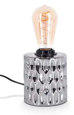 Produktbild von Giugliano Tischlampe aus Metall/Glas in Schwarz/Bernsteinfarben
