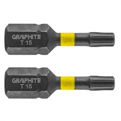 Obrázek produktu pro GRAPHITE Rázové bity TX15 x 25 mm, 2 ks.