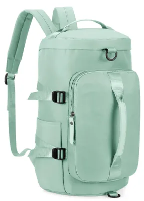 Sporttasche mit Rucksackfunktion, 46x25x25 cm, wasserdicht, Hellgrün