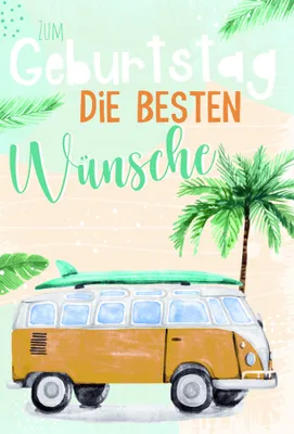 Produktbild von Geburtstag  Urlaub - Glückwunschkarte im Format 11,5 x 17