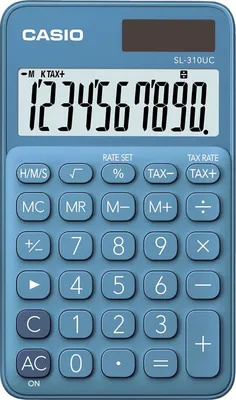 Obrázek produktu pro Casio SL-310UC-BU, Kapsa, Jednoduchá kalkulačka, 10 číslice/číslic, 1 řádky, Baterie / Solár, Modrá