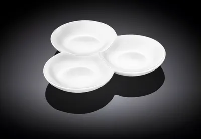 Produktbild von Wilmax Geteilter Teller Weiß 18 cm – für Snacks & Beilagen – WL-992614/A