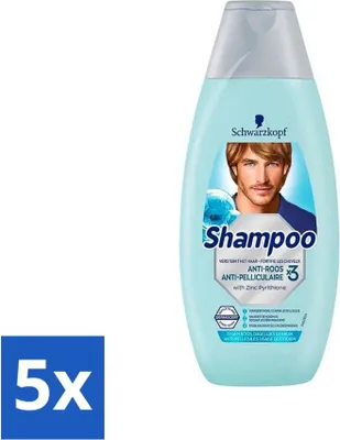 Zdjęcie produktu dla Schwarzkopf - Szampon przeciwłupieżowy - Przeciw łupieżowi i swędzeniu - 400 ml - Value pack - 5 szt