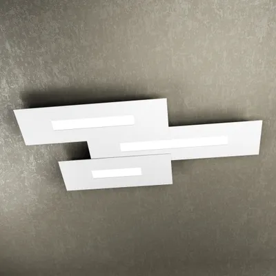 Obrázek produktu pro Obdélníkové moderní stropní svítidlo 3 moduly Wally Metal White 3 světla 2G11 80Cm