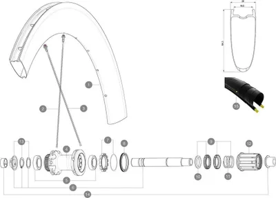 Immagine prodotto di Perno del mozzo posteriore Mavic Id360 nero 12 x 135/142 mm nero 12 x 135/142 mm