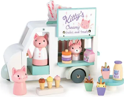 Produktbild von Tender Leaf Spielzeug Kitty's Milkshake Bus Holzspielset