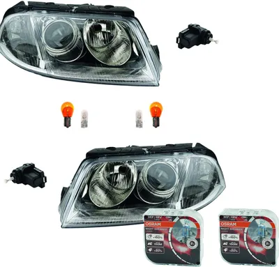 Immagine prodotto di Fari anteriori + lampade Osram Night Breaker Laser, compatibili con VW Passat 3B, set destro e sinistro, codici: 1J0941295B, 1J0941295F, 9948336, 1J0941295C, 6X0941295, 6X0941295D, 3B09410