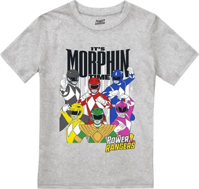 Obrázek produktu pro Power Rangers - "It's Morphin Time" tričko pro chlapce TV2452 (128) (skvrnitě šedá)