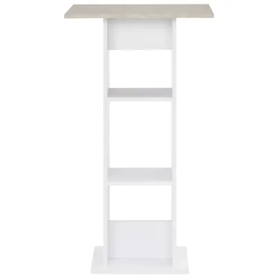Immagine prodotto di vidaXL Tavolo da bar bianco e cemento 60x60x110 cm