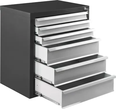 Produktbild von Schubladenschrank Kobra mit 6 Schubladen | HxBxT 75x70x43,5cm | Anthrazitgrau/Lichtgrau