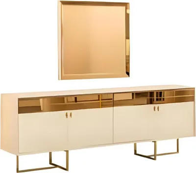Image de Doré Salon Buffet Commode en bois esigner Sideboard