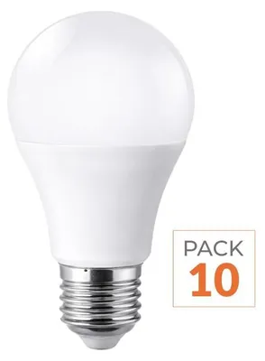 Produktbild von 10er-Pack – LED-Glühbirne E27 18 W 220 V A70 – Kaltweiß 6000 K – 8000 K