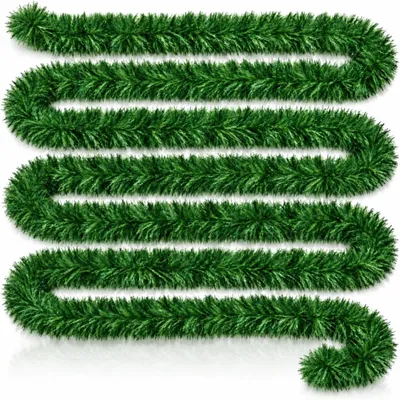 Produktbild von XXL Grüne Weihnachtsgirlande 10 Meter - künstliche Tannen-Girlande Ø 10 cm - Dekogirlande Weihnachten