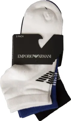 Immagine prodotto di Fantasmini EMPORIO ARMANI 3 paia calze calzino pariscarpa inside uomo cotone articolo 300048 3R234, EUR S/M - BR P/M - MX CH/M -, Cotone 76%,Poliammide 22%,Spandex 2%