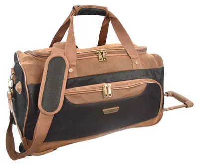 Image de Sac de sport pliable à roulettes - Noir et marron