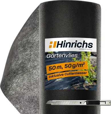 Produktbild von Hinrichs 50m Gartenvlies Unkrautvlies Wasserdurchlässig 50m