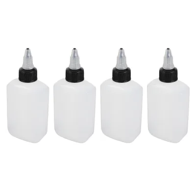 Image de Lot de 4 bouteilles à épices de 100 ml – Distributeurs d'huile portables, hermétiques et réutilisables pour les barbecues en plein air, le camping et la cuisine