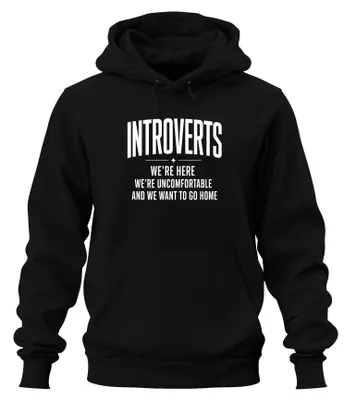 Obrázek produktu pro Introverti – Mikina s nápisem "Jsme nepohodlní", sarkasmus, černá, velikost L