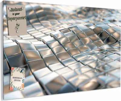 Produktbild von Magnettafel 90x60cm magnetisch & beschreibbar Metall-Board - Metallische Fläche