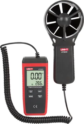 Zdjęcie produktu dla Anemometr Uni-t MIE0343 - pomiar prędkości wiatru z funkcją pomiaru temperatury UT363S