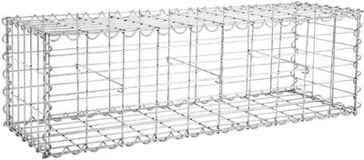 Produktbild von Famanu Gabionenkorb - Grau/Silber - 100 x 30 x 30 cm