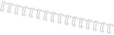 Produktbild von GBC WireBind Drahtbinderücken, weiß, 6mm (100), Weiß, 3 Blätter, Metall, A4, 6 mm, 297 mm
