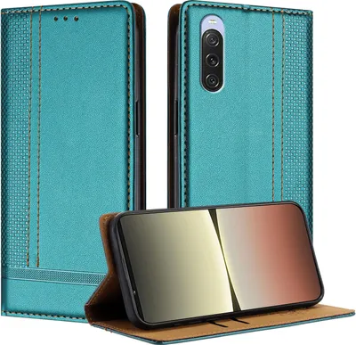 Obrázek produktu pro Pouzdro pro Sony Xperia 10 V kožené flipové pouzdro s funkcí stojánku zelené