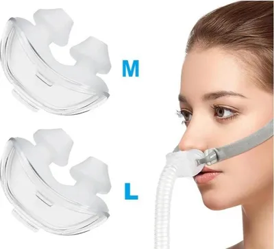 Obrázek produktu pro Příslušenství k masce CPAP, nosní polštářky, kompatibilní s přístroji CPAP, průhledné L