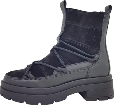 Productafbeelding van Palpa enkellaars voor dames, zwarte veterschoen, geschikt voor casual gebruik, schoenmaat: 39 EU
