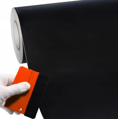 Produktbild von SOLAR SYSTEMS | Selbstklebende Möbel-Folie - 60x300 cm - Tiefschwarz - Strukturierte Oberfläche - Einfache Anwendung