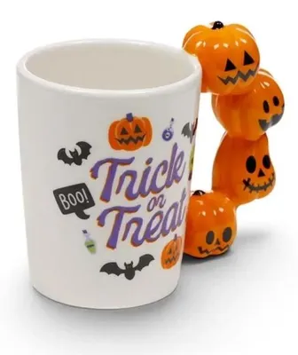 Zdjęcie produktu dla Kubek z uchwytem w kształcie dyni - Puckator