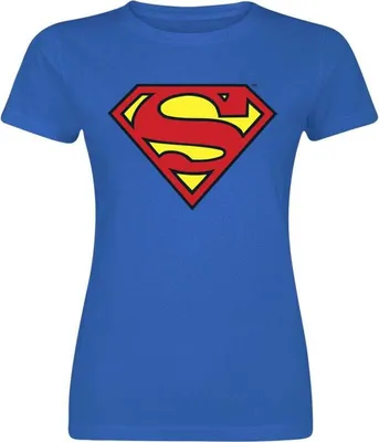Produktbild von Superman T-Shirt Damen Shield blau S