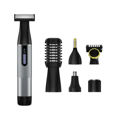 Produktbild von Multifunktionaler Haarentferner, 6 Aufsätze, wasserdicht, leise & tragbar, schnelles Aufladen, Präzisionskamm, für Reisen & Zuhause