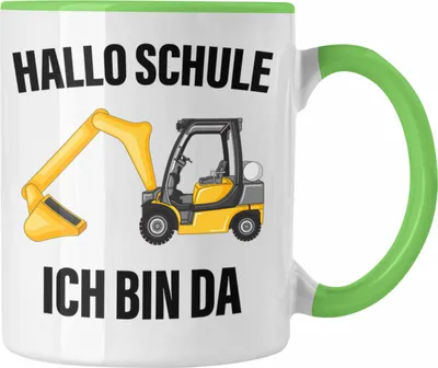 Produktbild von Trendation - Einschulung Junge Geschenk für Schultüte Füllung Tasse Schulstart 1. Schultag Schuleinführung Schulanfang Geschenkidee Schulkind Jungs (Grün)