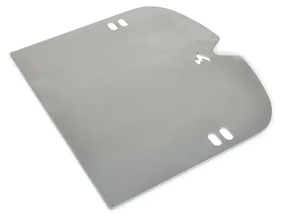 Produktbild von Edelstahl Grillplatte | Plancha passend für Weber Traveler - ersetzt eine Grillrosthälfte - extra massiv