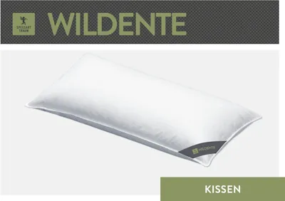Produktbild von Spessarttraum Daunenkissen Wildente Füllung: 60% Daunen/ 40% Federn Bezug: 100% Baumwolle Größe 40x80cm
