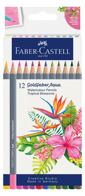 Productafbeelding van Faber-Castell Aquastiften Gofa, set van 12 stuks, in kartonnen etui