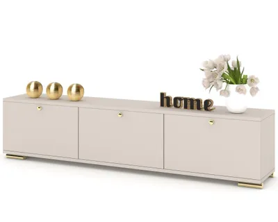Produktbild von TV Lowboard Fernsehschrank Wohnzimmerschrank STEHEND MIT GRIFFEN Cashmere 160cm