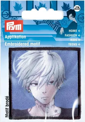 Obrázek produktu pro Nášivka Anime chlapec s bílými vlasy, nažehlovací
