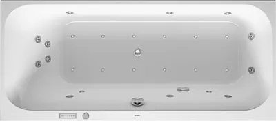 Produktbild von Duravit Rechteck-Whirlwanne HAPPY D.2 145 l, 1600 x 700 mm, weiß, 1 Rückenschräge links Combi-System E