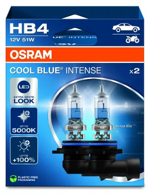 Zdjęcie produktu dla Żarówka Cool Blue Intense Hb4 12V/51W P22D, 5000K 2Szt. (Eko)