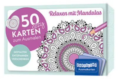 Immagine prodotto di 50 simpatiche immagini da colorare - Rilassati con i mandala