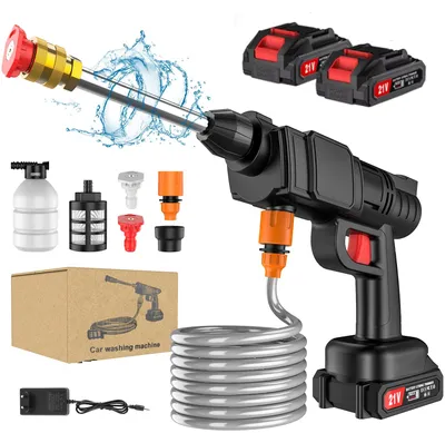 Immagine prodotto di Idropulitrice – Pistola idropulitrice senza fili – 200 W – 30 bar – Portatile – 2 batterie – Autopulizia