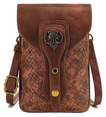 Produktbild von Gürteltasche Mittelalter Renaissance Leder Braun 10,5 x 16,5 x 5 cm