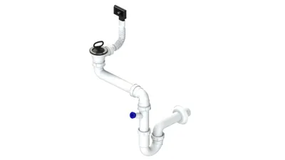 Obrázok produktu pre Drezový sifón 1 1/2" pre nerezové drezy SPNS1S