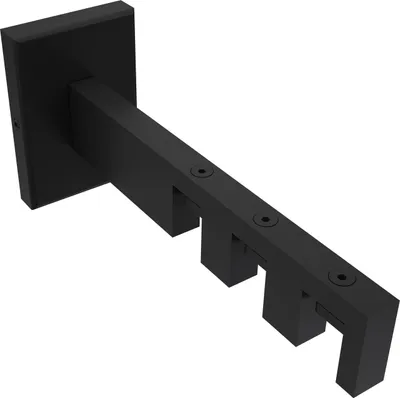 Produktbild von Interdeco Träger mit Abstand 7,5/10,5/13,5 / Wandhalterung für Gardinenstangen 14 x 35 mm, 3-läufig Schwarz, Typ Smartline