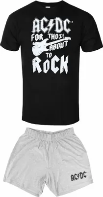 Produktbild von AC/DC - "For Those About to Rock" pyžamo s kraťasy pro muže/dámy uni RO2948 (XL) (černá/šedá)